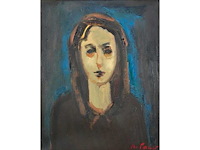 Gaby de pauw - meisje - olie op doek - afbeelding 2 van  3