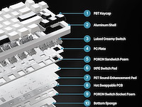 Galaxy68 draadloos mechanisch toetsenbord - afbeelding 2 van  6