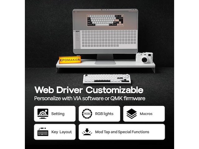 Galaxy68 draadloos mechanisch toetsenbord - afbeelding 3 van  6