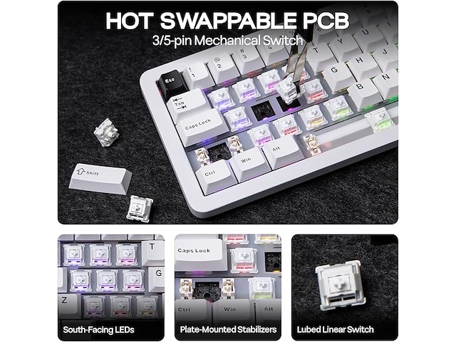 Galaxy68 draadloos mechanisch toetsenbord - afbeelding 6 van  6