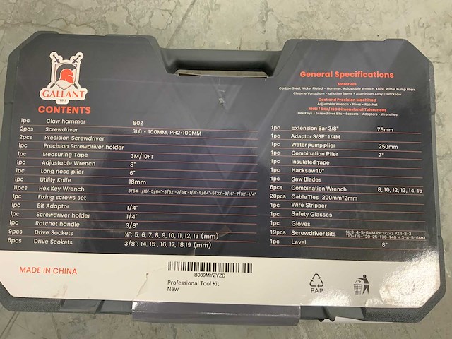 Gallant - 96 delig - gereedschapskoffer - afbeelding 4 van  4