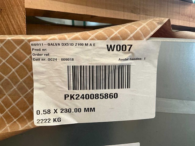 Galva dx51d z100 m a e coil (4x) - afbeelding 3 van  7