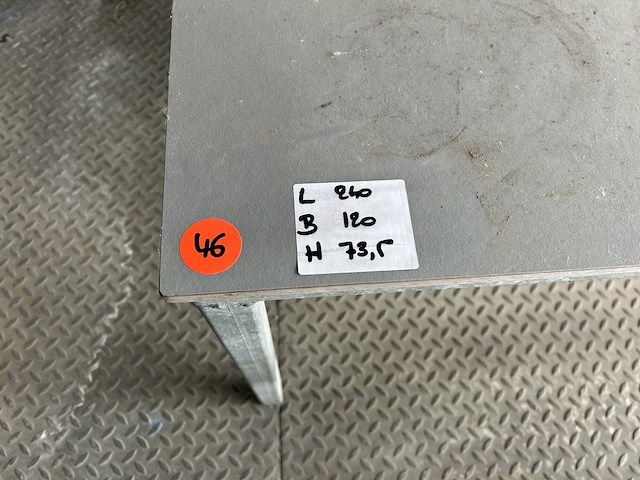 Galvanisé tafel met volkern blad - afbeelding 3 van  3