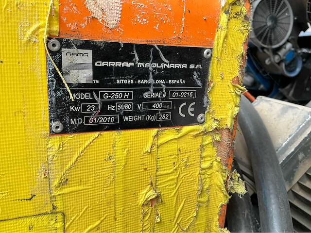 Gama / garraf maquinaria g-250h pur spuitinstallatie - afbeelding 3 van  5