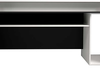Gaming bureau beri 140 cm - wit/zwart