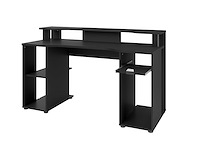 Gaming bureau levelup 150cm - zwart - afbeelding 2 van  4