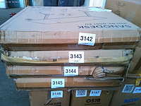 Gamingbureau 160x73cm gamerbureau met volledige muismat, bekerhouder, headsethaak en snoerbeheer, zwart - afbeelding 5 van  5