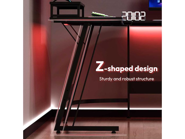 Gamingbureau 167 x 127 cm l-vormig hoekbureau - afbeelding 8 van  11