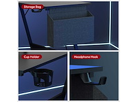 Gamingbureau 167 x 127 cm l-vormig hoekbureau - afbeelding 10 van  11