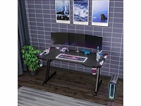 Gamingbureau met accessoires en rgb-verlichting
