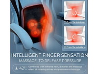 Gamingstoel - blauwe stof - masserend - verwarmd - afbeelding 4 van  7