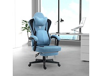 Gamingstoel - blauwe stof - masserend - verwarmd - afbeelding 4 van  5