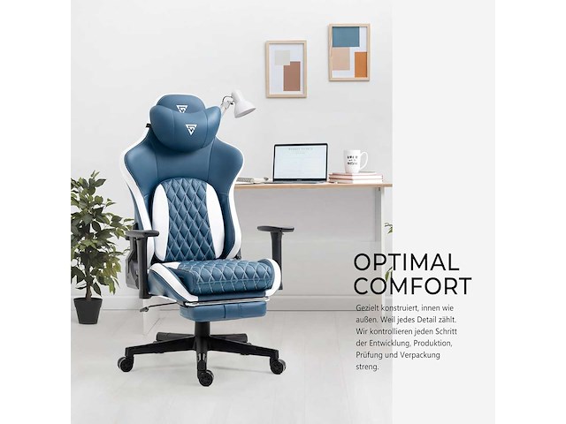 Gamingstoel - bureaustoel met voetsteun - afbeelding 8 van  9