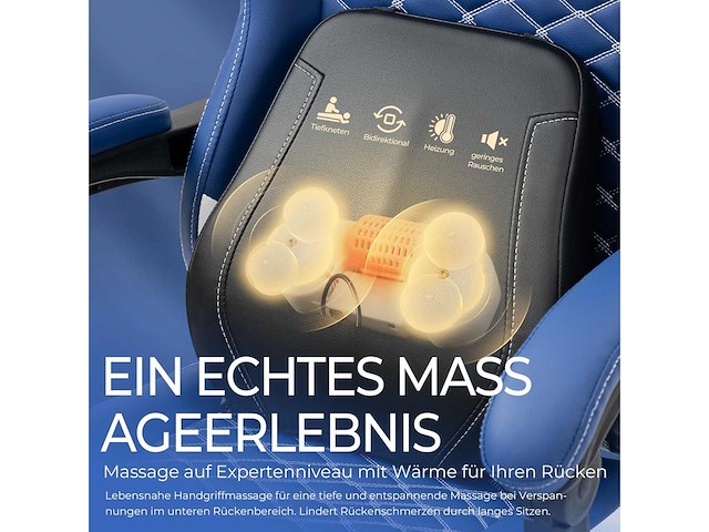 Gamingstoel - ergonomisch met verwarmde lendensteun - afbeelding 4 van  8