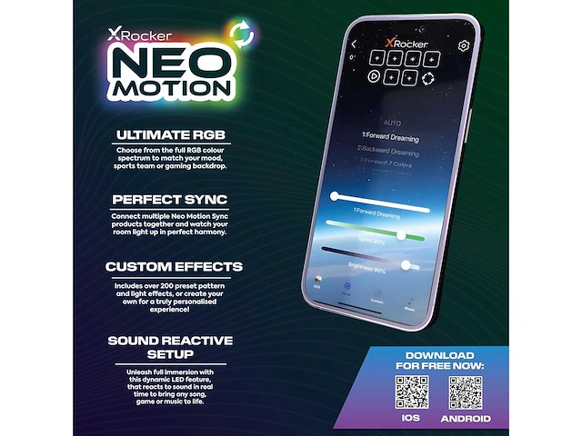 Gamingstoel - x rocker - ergonomisch - aanpasbaar rgb - hoge rugleuning - afbeelding 9 van  10