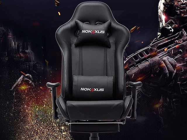 Gamingstoel, ergonomische hoge rugleuning racestoel - afbeelding 1 van  4