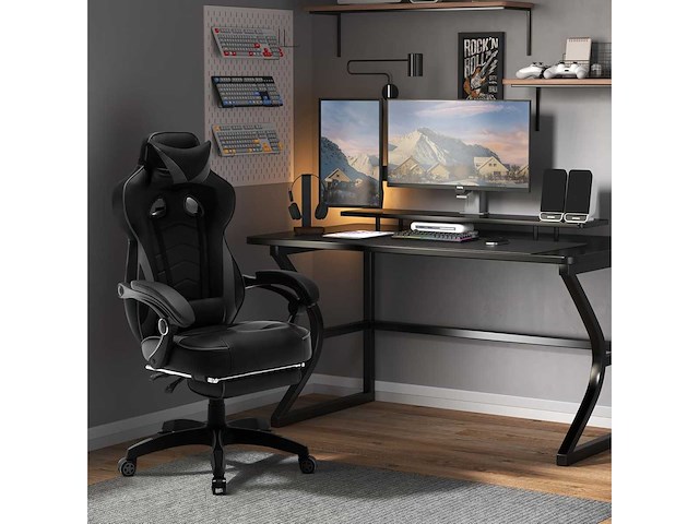 Gamingstoel, ergonomische pu leren bureaustoel - afbeelding 2 van  8