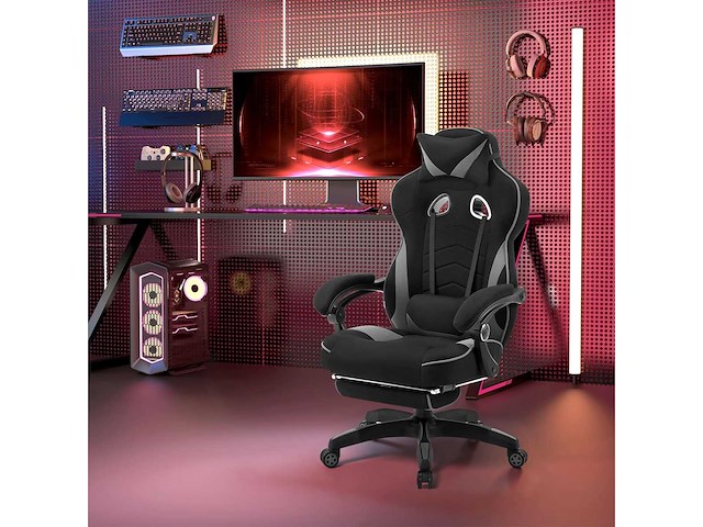 Gamingstoel, ergonomische stoffen bureaustoel - afbeelding 6 van  9