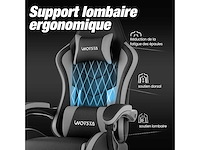 Gamingstoel, gamingstoel met lumbale massage - afbeelding 4 van  7