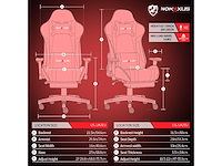 Gamingstoel, grote ergonomische hoge rugleuning racestoel met massage-lendensteun en voetsteun - afbeelding 3 van  9