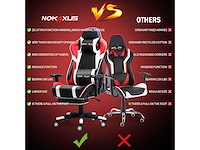 Gamingstoel, grote ergonomische hoge rugleuning racestoel met massage-lendensteun en voetsteun - afbeelding 6 van  9