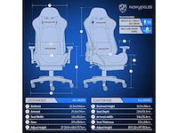 Gamingstoel, grote ergonomische hoge rugleuning racestoel - afbeelding 3 van  6