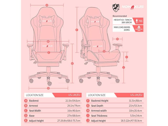 Gamingstoel, grote ergonomische racestoel met hoge rugleuning en massageondersteuning voor de lendensteun en uitschuifbare voetsteun - afbeelding 4 van  7