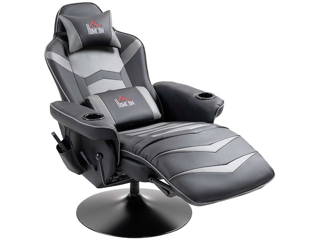 Gamingstoel, massagefunctie, verstelbare rugleuning, voetensteun, tot 120 kg - afbeelding 3 van  9