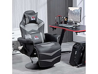 Gamingstoel, massagefunctie, verstelbare rugleuning, voetensteun, tot 120 kg - afbeelding 5 van  9