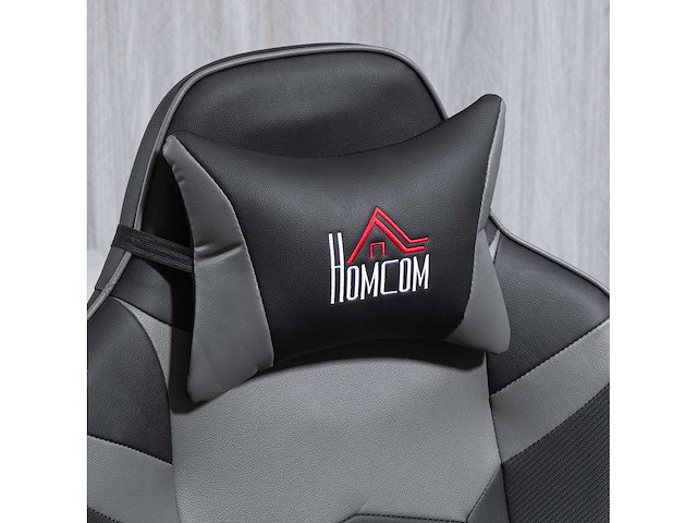 Gamingstoel, massagefunctie, verstelbare rugleuning, voetensteun, tot 120 kg - afbeelding 6 van  9