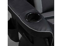 Gamingstoel, massagefunctie, verstelbare rugleuning, voetensteun, tot 120 kg - afbeelding 7 van  9