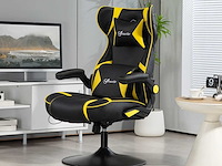 Gamingstoel met rockerfunctie en luidspreker, lenden- en neksteun