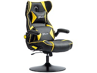 Gamingstoel met rockerfunctie en luidspreker, lenden- en neksteun - afbeelding 3 van  7