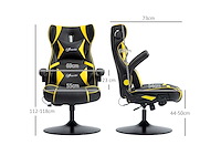 Gamingstoel met rockerfunctie en luidspreker, lenden- en neksteun - afbeelding 4 van  7