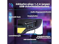 Gamingstoel met rockerfunctie en luidspreker, lenden- en neksteun - afbeelding 5 van  7