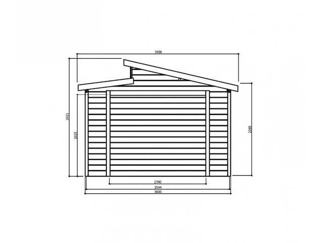 Garage torino - s8241 - garden shed & log cabin - afbeelding 3 van  3