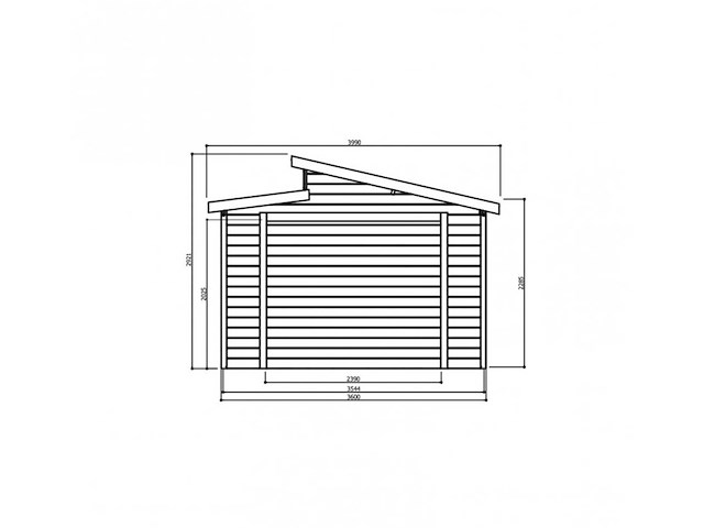 Garage torino - s8248 - garden shed & log cabin - afbeelding 2 van  3