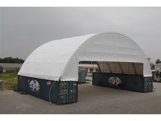 Garagetent / opslagshelter 18x24x4,5 meter - c608015s - afbeelding 1 van  4