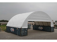 Garagetent / opslagshelter 18x24x4,5 meter - c608015s - afbeelding 1 van  4