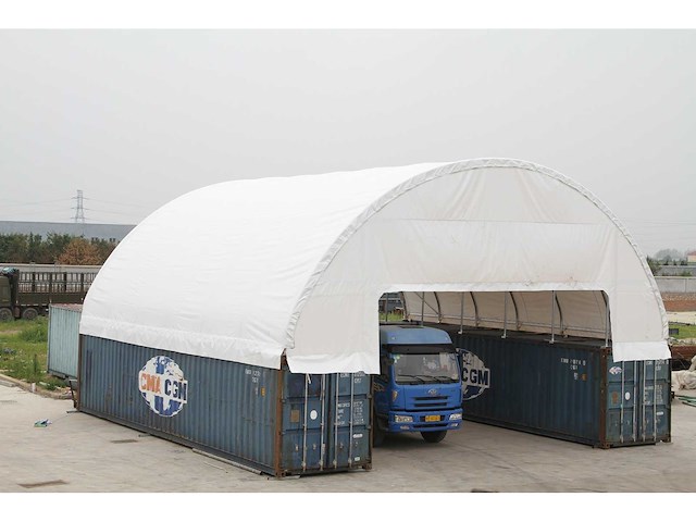 Garagetent / opslagshelter 18x24x4,5 meter - c608015s - afbeelding 2 van  4