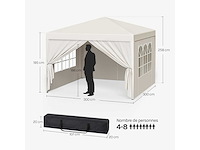 Garden gazebo opvouwtent waterdicht opvouwbaar luifel - afbeelding 3 van  9