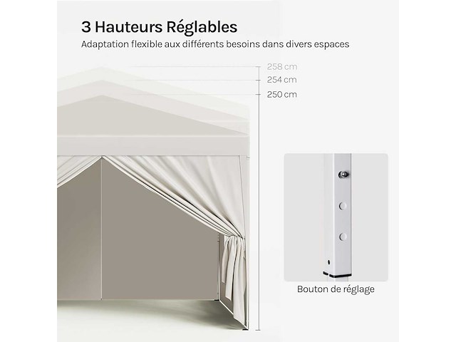 Garden gazebo opvouwtent waterdicht opvouwbaar luifel - afbeelding 6 van  9
