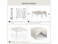 Garden gazebo opvouwtent waterdicht opvouwbaar luifel - afbeelding 7 van  9