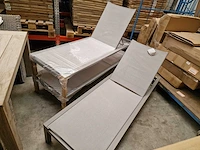 Garden prestige - alu ligbed valdes warmgrijs mat - textilene lichtgrijs - afbeelding 7 van  8
