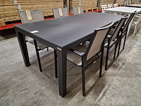 Garden prestige - alu tuintafel cleopatra antraciet mat 220 x 100cm + antraciet glas - afbeelding 1 van  4