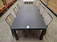 Garden prestige - alu tuintafel cleopatra antraciet mat 220 x 100cm + antraciet glas - afbeelding 3 van  4