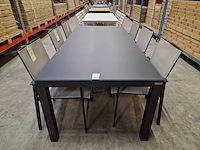 Garden prestige - alu tuintafel cleopatra antraciet mat 220 x 100cm + antraciet glas - afbeelding 2 van  4