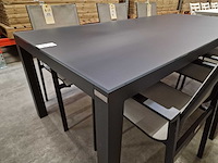 Garden prestige - alu tuintafel cleopatra antraciet mat 220 x 100cm + antraciet glas - afbeelding 4 van  4