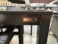 Garden prestige - alu tuintafel haiti charcoal 100 x 100cm hpl trespa - afbeelding 4 van  4