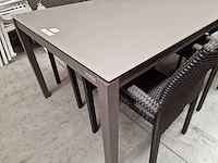 Garden prestige - alu tuintafel juma taupe grijs 220 x 100cm + taupe glas - afbeelding 4 van  4